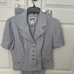 Lilac Short Sleeve Women's pants suit